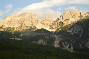 The stunning mountain scenery in the Valbona Valley in Albania