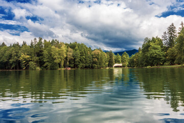 lake and mountains