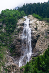 Mischbach waterfall (160m) in Tirol, Austria.