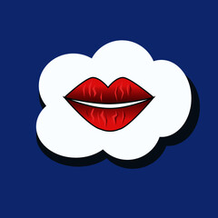 lips isolated on white