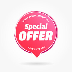 Special Offer Shopping Round Tag