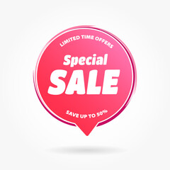 Special Sale Shopping Round Tag