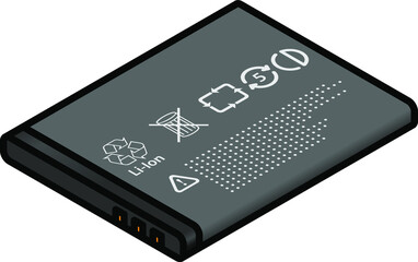 A small rechargeable mobile / cellular / digital camera battery pack.