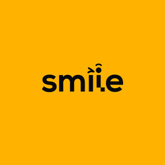 Smile wordmark template design illustration with a unique and simple style