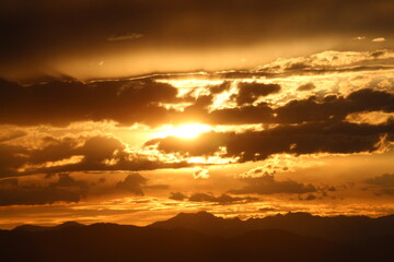 sunset over the sea
