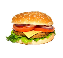 Tasty and appetizing hamburger
