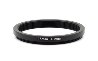 Step-Down Ring Adapter for Camera Filters and Lenses isolated on white background