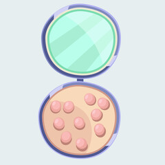 realistic illustration of cosmetics on background