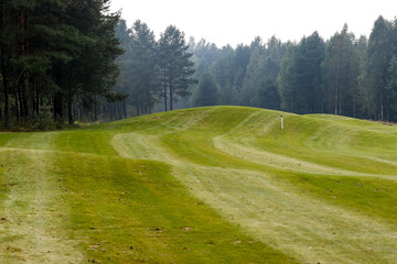 Naklejka premium The Summer landscape golf course panorama and background. 