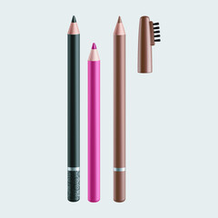 realistic illustration of cosmetics on background