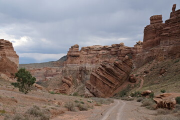 Nature reserve: Charyn canyon, near Almaty. This is a dry gorge washed by meltwater. The area is also called the valley of Castles.