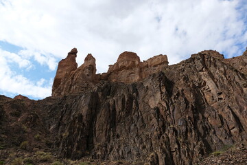 Nature reserve: Charyn canyon, near Almaty. This is a dry gorge washed by meltwater. The area is also called the valley of Castles.