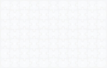 Blank white puzzle template. vector