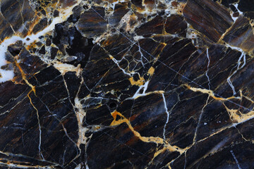 White and gold patterned natural of dark gray marble pattern texture.