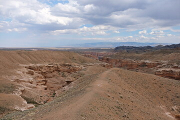 Nature reserve: Charyn canyon, near Almaty. This is a dry gorge washed by meltwater. The area is also called the valley of Castles.