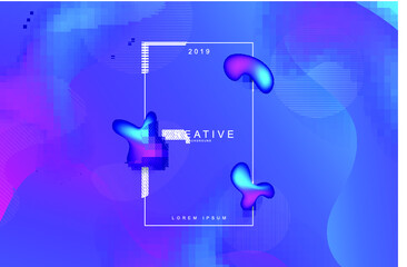 Fluid shape, wavy, dynamic background, gradient color, flowing shapes. Usable for landing page. Trendy and modern background color.