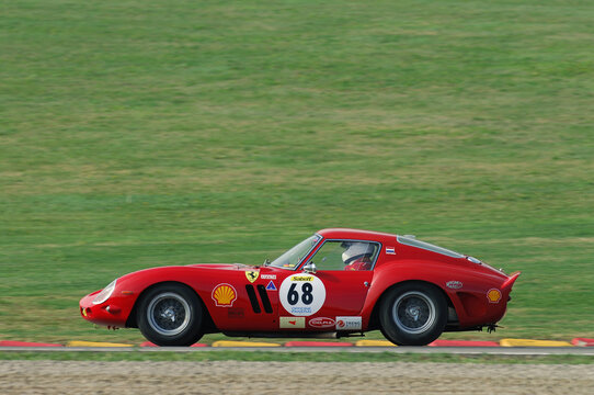 MUGELLO, IT, November, 2007: Unknown run with old 1962  Ferrari 250 GTO at Mugello Circuit in italy during Finali Mondiali Ferrari 2007. Italy
