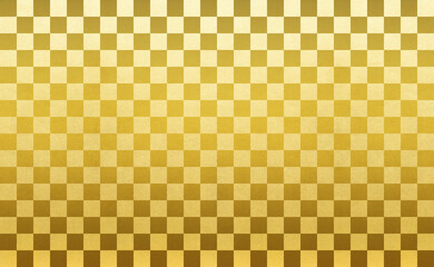 Gold check pattern. gold. background.
金色の市松模様　金のチェックパターン　ゴールド　背景