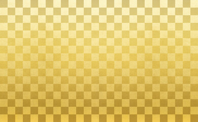 Gold check pattern. gold. background.
金色の市松模様　金のチェックパターン　ゴールド　背景