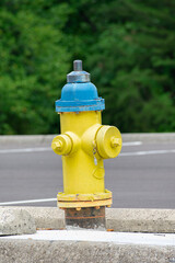 Old Yellow Fire Hydrant With Copy Space