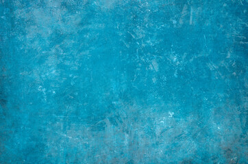 Blue scraped wall