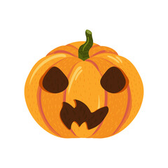 Cute happy halloween pumpkin for banner, poster