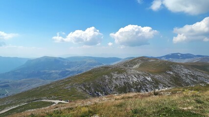 Fototapeta premium panorama of the mountains and clouds