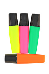 plastic markers isolated on a white background