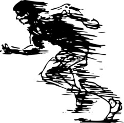 Vector illustration of a runner