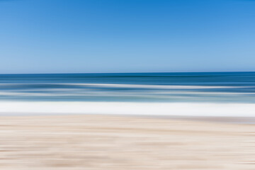 Naklejka premium beach in portugal movement concept