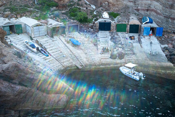 small fishing boat, S Estaca, Valldemossa, mallorca, spain