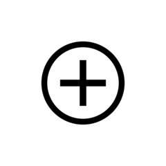 plus  sign icon black and white