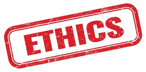 ETHICS red grungy rectangle stamp.