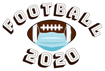 Football 2020 wearing medical mask