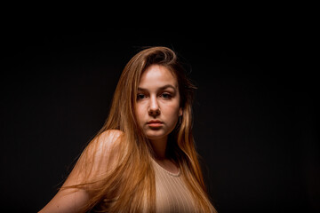 Naklejka premium Trendy young beauty girl
