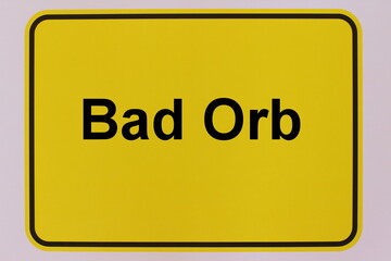 Grafische Darstellung des Ortseingangsschildes der Stadt  Bad Orb