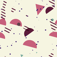 Abstract Figures Seamless Pattern - Repeating ornament for textile, wraping paper, fashion etc.
