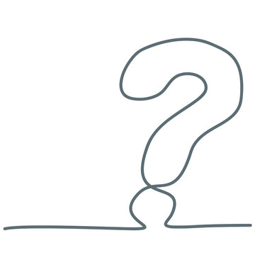 recommend clip art: question mark continuous line drawing