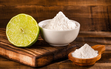 Ecological natural cleaners. Baking soda and lemon
