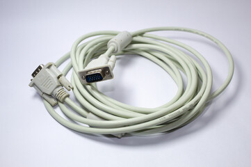 Naklejka premium VGA cable to connect monitors to computers