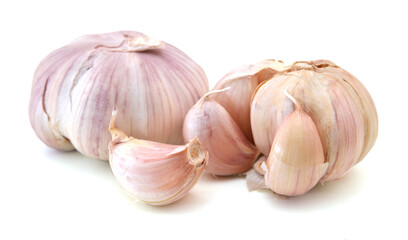Garlic isolated on white