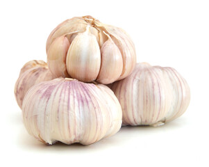 Obraz premium Garlic on white background