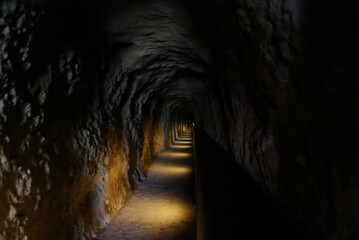 Tunnel pathway low lighting path