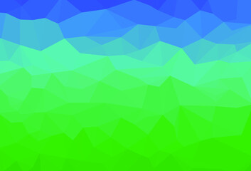 Fototapeta na wymiar Multicolor green and blue polygonal vector illustration. Follow other polygonal backgrounds in my collection.
