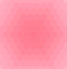 Pink honeycomb mosaic. Pink hexagon tiles background. Seamless vector illustration. Print for wrapping, web, fabric, surface, scrapbooking, etc.