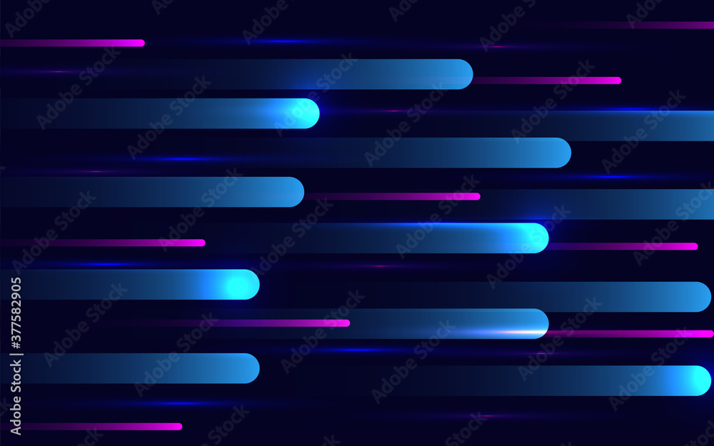 Wall mural trendy gradient motion colors background with speed light shine element. minimal futuristic concept 