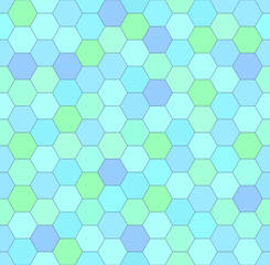 Blue honeycomb mosaic. Seamless vector illustration. 
