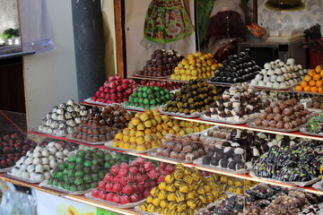 Fototapeta na wymiar Delicious chocolates in the Budapest market