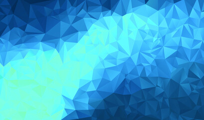 Blue polygonal background. Blue triangle background. Vector illustration.