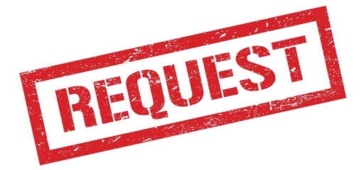 REQUEST red grungy stamp.